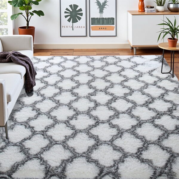 Sanmadrola Area Rug for Bedroom,6.5'X8.2',Fluffy Shag Rug for Living Room,Furry Carpet for Kids Room,Shaggy Throw Rug for Nursery Room,Fuzzy Plush Rug Carpet,Rectangle,Cute Room...