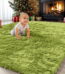 Sanmadrola Area Rug for Bedroom,8'x10',Fluffy Shag Rug for Living Room,Furry Carpet for Kids Room,Shaggy Throw Rug for Nursery Room,Fuzzy Plush Rug Green Carpet,Rectangle,Cute...