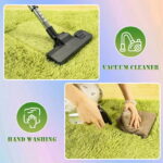 Sanmadrola Area Rug for Bedroom,8'x10',Fluffy Shag Rug for Living Room,Furry Carpet for Kids Room,Shaggy Throw Rug for Nursery Room,Fuzzy Plush Rug Green Carpet,Rectangle,Cute...