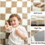 Sanmadrola Area Rug for Bedroom 8'x10' Fluffy Shag Rug for Living Room,Furry Carpet for Kids Room,Shaggy Throw Rug for Nursery Room,Fuzzy Plush Rug,Gray Carpet,Rectangle,Cute...