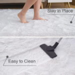 Sanmadrola Area Rugs for Bedroom, Fluffy Black Shaggy Soft Area Rug, Non-Slip Indoor Floor Carpet for Living Room, Kids Baby Boys Teen Dorm Home Decor Aesthetic, Nursery, 5.2x6....