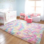 Sanmadrola Area Rugs for Bedroom, Fluffy Black Shaggy Soft Area Rug, Non-Slip Indoor Floor Carpet for Living Room, Kids Baby Boys Teen Dorm Home Decor Aesthetic, Nursery,...