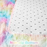 Sanmadrola Area Rugs for Bedroom, Fluffy Black Shaggy Soft Area Rug, Non-Slip Indoor Floor Carpet for Living Room, Kids Baby Boys Teen Dorm Home Decor Aesthetic, Nursery,...