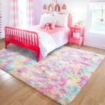 Sanmadrola Area Rugs for Bedroom, Fluffy Black Shaggy Soft Area Rug, Non-Slip Indoor Floor Carpet for Living Room, Kids Baby Boys Teen Dorm Home Decor Aesthetic, Nursery,...
