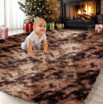 Sanmadrola Area Rugs for Bedroom, Fluffy Coffee Shaggy Soft Area Rug, Non-Slip Indoor Floor Carpet for Living Room, Kids Baby Boys Teen Dorm Home Decor Aesthetic, Nursery,...