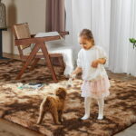 Sanmadrola Area Rugs for Bedroom, Fluffy Coffee Shaggy Soft Area Rug, Non-Slip Indoor Floor Carpet for Living Room, Kids Baby Boys Teen Dorm Home Decor Aesthetic, Nursery,...