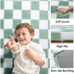 Sanmadrola Area Rugs for Bedroom, Fluffy Shaggy Soft Area Rug, Non-Slip Indoor Floor Carpet for Living Room, Kids Baby Boys Teen Dorm Home Decor Aesthetic, Nursery, 5.2x6.6 Feet