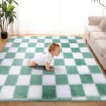 Sanmadrola Area Rugs for Bedroom, Fluffy Shaggy Soft Area Rug, Non-Slip Indoor Floor Carpet for Living Room, Kids Baby Boys Teen Dorm Home Decor Aesthetic, Nursery, 5.2x6.6 Feet