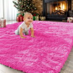 Sanmadrola Area Rugs for Bedroom, Fluffy Tie-Dye Gray Shaggy Soft Area Rug, Non-Slip Indoor Floor Carpet for Living Room, Kids Baby Boys Teen Dorm Home Decor Aesthetic, Nursery,...