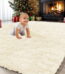 Sanmadrola Super Soft Shaggy Rugs Carpets 2.4x5.2 Feet Plush Area Rugs for Living Room Bedroom, Fluffy ​Rug for Nursery Playroom Dorm Room, Shag Plush Rug for Teen Room Decor Beige