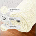 Sanmadrola Super Soft Shaggy Rugs Carpets 2.4x5.2 Feet Plush Area Rugs for Living Room Bedroom, Fluffy ​Rug for Nursery Playroom Dorm Room, Shag Plush Rug for Teen Room Decor Beige