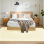 Sanmadrola Super Soft Shaggy Rugs Carpets 2.4x5.2 Feet Plush Area Rugs for Living Room Bedroom, Fluffy ​Rug for Nursery Playroom Dorm Room, Shag Plush Rug for Teen Room Decor Beige