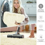 Sanmadrola Super Soft Shaggy Rugs Carpets 2.4x5.2 Feet Plush Area Rugs for Living Room Bedroom, Fluffy ​Rug for Nursery Playroom Dorm Room, Shag Plush Rug for Teen Room Decor Beige