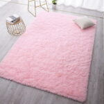 Sanmadrola Super Soft Shaggy Rugs Carpets 2.4x5.2 Feet Plush Area Rugs for Living Room Bedroom, Fluffy ​Rug for Nursery Playroom Dorm Room, Shag Plush Rug for Teen Room Decor, Pink