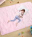 Sanmadrola Super Soft Shaggy Rugs Carpets 2.4x5.2 Feet Plush Area Rugs for Living Room Bedroom, Fluffy ​Rug for Nursery Playroom Dorm Room, Shag Plush Rug for Teen Room Decor, Pink