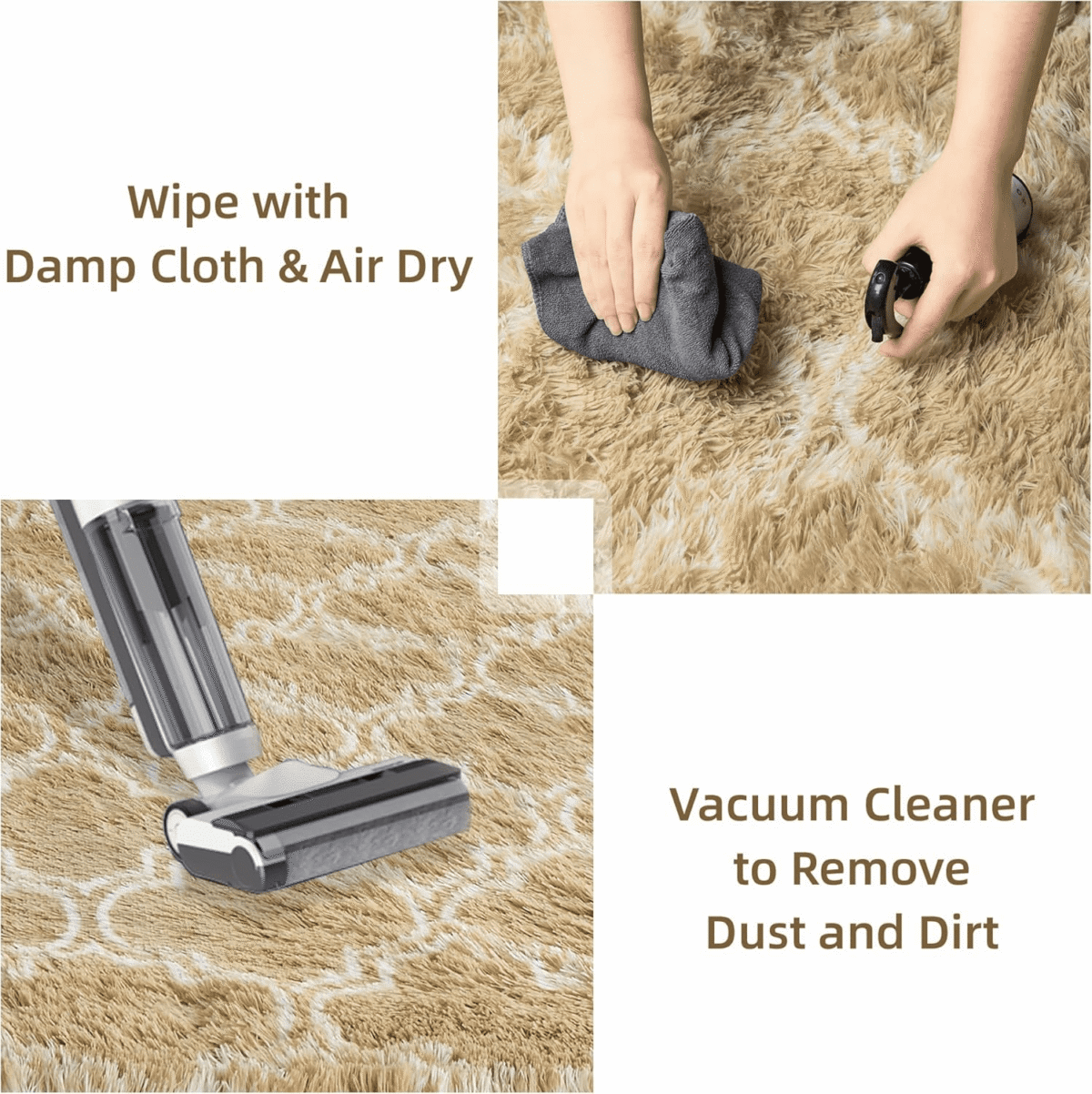 Sanmadrola Super Soft Shaggy Rugs Carpets 2.4x5.2 Feet Plush Area Rugs for Living Room Bedroom, Fluffy ​Rug for Nursery Playroom Dorm Room, Shag Plush Rug for Teen Room Decor,...