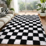 Sanmadrola Super Soft Shaggy Rugs Carpets 2.6x5.2 Feet Plush Area Rugs for Living Room Bedroom, Fluffy ​Rug for Nursery Playroom Dorm Room, Shag Plush Rug for Teen Room Decor
