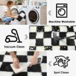 Sanmadrola Super Soft Shaggy Rugs Carpets 2.6x5.2 Feet Plush Area Rugs for Living Room Bedroom, Fluffy ​Rug for Nursery Playroom Dorm Room, Shag Plush Rug for Teen Room Decor