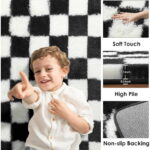 Sanmadrola Super Soft Shaggy Rugs Carpets 2.6x5.2 Feet Plush Area Rugs for Living Room Bedroom, Fluffy ​Rug for Nursery Playroom Dorm Room, Shag Plush Rug for Teen Room Decor