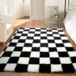 Sanmadrola Super Soft Shaggy Rugs Carpets 2.6x5.2 Feet Plush Area Rugs for Living Room Bedroom, Fluffy ​Rug for Nursery Playroom Dorm Room, Shag Plush Rug for Teen Room Decor