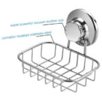 Sanno Suction Cup Stainless Steel Soap Dish and Holder