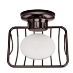 SANNO Super Powerful Vacuum Suction Cup Shower Soap Dish - Strong Rustproof Stainless Steel Soap Saver Sponge Holder for Bathroom & Kitchen Sink, Bronze