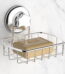 SANNO Super Powerful Vacuum Suction Cup Soap Dish Soap Saver - Rustproof 304 Stainless Steel Sponge Soap Holder for Bathroom, Shower, Sink, Kitchen