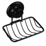 SANNO Vacuum Suction Cup Shower Soap Dish - Soap Dish Holder for Shower, Strong Rustproof Stainless Steel Soap Saver Sponge Holder for Bathroom & Kitchen Sink, No-Drilling &...