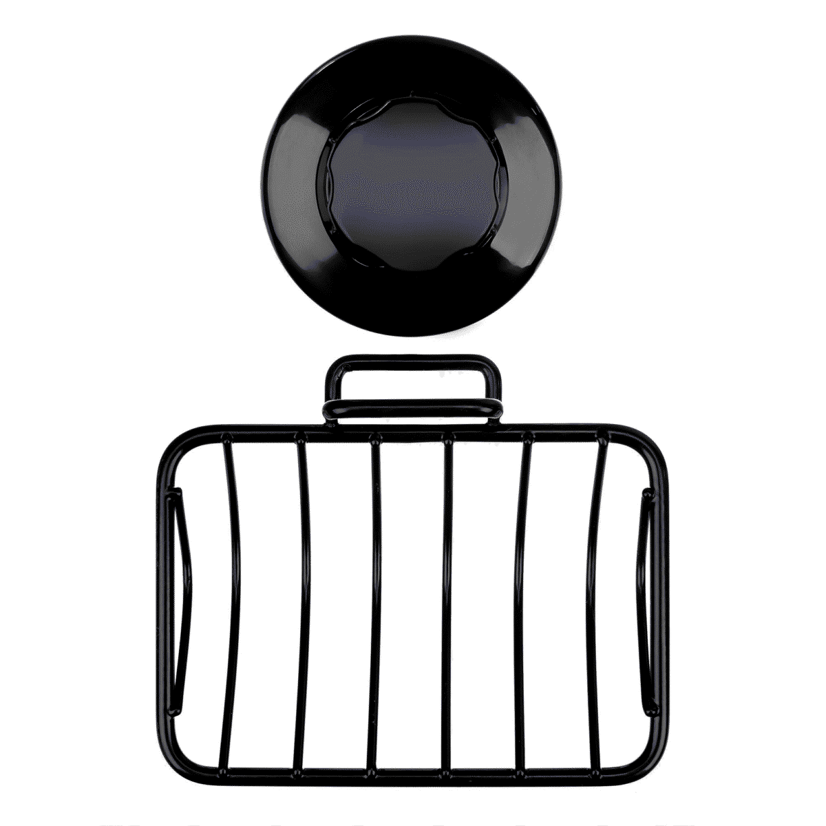 SANNO Vacuum Suction Cup Shower Soap Dish - Soap Dish Holder for Shower, Strong Rustproof Stainless Steel Soap Saver Sponge Holder for Bathroom & Kitchen Sink, No-Drilling &...