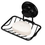 SANNO Vacuum Suction Cup Shower Soap Dish - Soap Dish Holder for Shower, Strong Rustproof Stainless Steel Soap Saver Sponge Holder for Bathroom & Kitchen Sink, No-Drilling &...