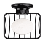 SANNO Vacuum Suction Cup Shower Soap Dish - Soap Dish Holder for Shower, Strong Rustproof Stainless Steel Soap Saver Sponge Holder for Bathroom & Kitchen Sink, No-Drilling &...