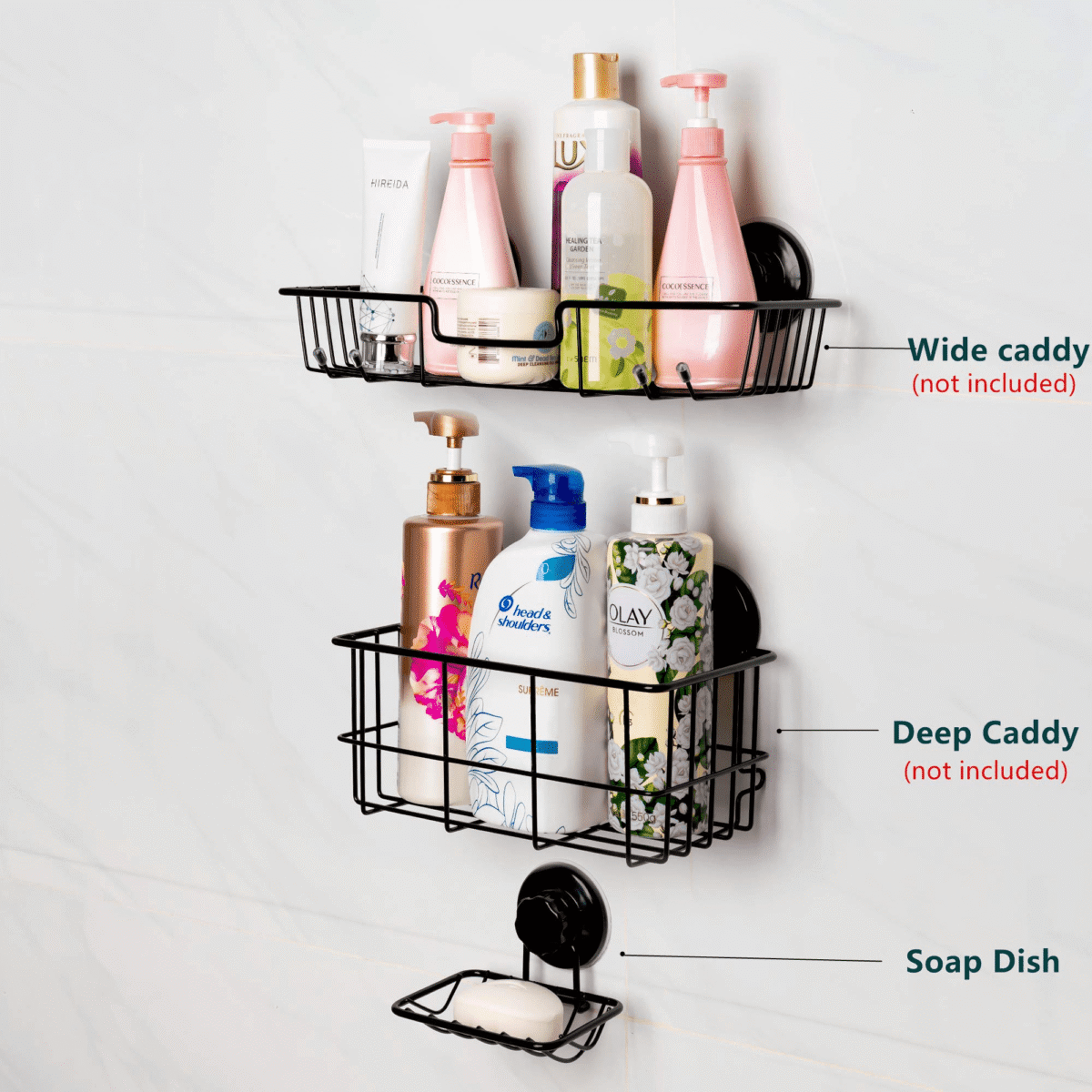 SANNO Vacuum Suction Cup Shower Soap Dish - Soap Dish Holder for Shower, Strong Rustproof Stainless Steel Soap Saver Sponge Holder for Bathroom & Kitchen Sink, No-Drilling &...