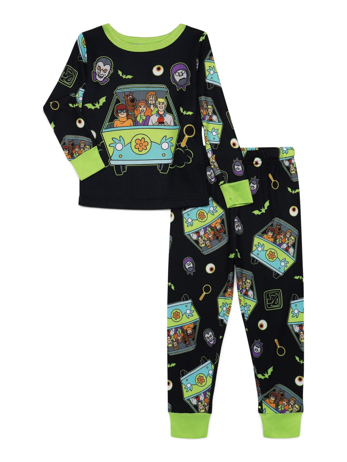 Scooby-Doo Toddlers' Halloween Glow In The Dark Pajama Top and Pants Set, 2-Piece, Sizes 12M-5T