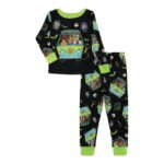 Scooby-Doo Toddlers' Halloween Glow In The Dark Pajama Top and Pants Set, 2-Piece, Sizes 12M-5T