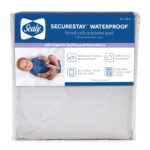 Sealy SecureStay Waterproof Crib Mattress Pad, Easy Clean Washable, Crib/Toddler Bed, White
