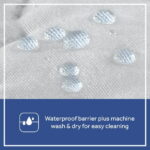 Sealy SecureStay Waterproof Crib Mattress Pad, Easy Clean Washable, Crib/Toddler Bed, White