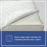 Sealy SecureStay Waterproof Crib Mattress Pad, Easy Clean Washable, Crib/Toddler Bed, White