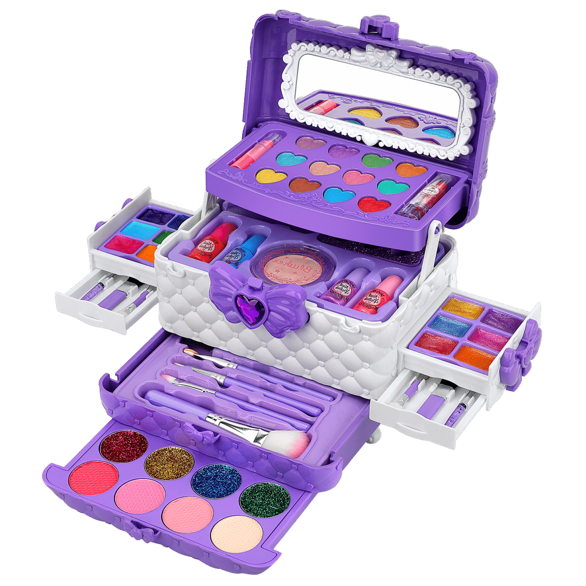 Sendida Kids Makeup Kit for Girl Gifts, 54PCS in 1 Makeup Toys Washable Little Girls Princess Make Up Toys for 4 5 6 7 8 9 Year Old Girl Birthday Gift (Purple)
