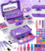 Sendida Kids Makeup Kit for Girl Gifts, 54PCS in 1 Makeup Toys Washable Little Girls Princess Make Up Toys for 4 5 6 7 8 9 Year Old Girl Birthday Gift (Purple)