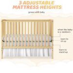 SESSLIFE 5-In-1 Convertible Crib, Natural Baby Bed, Converts from Baby Crib to Toddler Bed, Fits Standard Full-Size Crib Mattress(Not Included)
