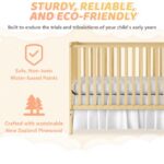 SESSLIFE 5-In-1 Convertible Crib, Natural Baby Bed, Converts from Baby Crib to Toddler Bed, Fits Standard Full-Size Crib Mattress(Not Included)