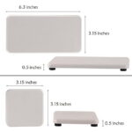 Set of 4 Water Absorbent Diatomite Soap Dish, Diatomaceous Earth Coasters, Hand Soap Holder, Water Absorbing Stone Tray Used for Plants & Toiletries in The Modern Home