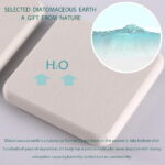 Set of 4 Water Absorbent Diatomite Soap Dish, Diatomaceous Earth Coasters, Hand Soap Holder, Water Absorbing Stone Tray Used for Plants & Toiletries in The Modern Home