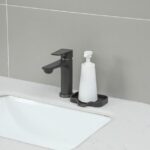 Silicone Bathroom Soap Dishes with Drain Spout-Bathroom and Kitchen Sink Organizer,Sponge Holder,Dish Soap Tray,Perfect for Dispenser,Scrubber,Bottle,Cup on Sink or Counter-Grey