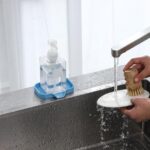 Silicone Bathroom Soap Dishes with Drain Spout-Bathroom and Kitchen Sink Organizer,Sponge Holder,Dish Soap Tray,Perfect for Dispenser,Scrubber,Bottle,Cup on Sink or Counter-Grey