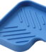 Silicone Bathroom Soap Dishes with Drain Spout-Bathroom and Kitchen Sink Organizer,Sponge Holder,Dish Soap Tray,Perfect for Dispenser,Scrubber,Bottle,Cup on Sink or Counter-Grey