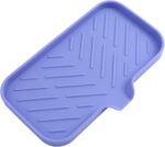 Silicone Bathroom Soap Dishes with Drain Spout-Bathroom and Kitchen Sink Organizer,Sponge Holder,Dish Soap Tray,Perfect for Dispenser,Scrubber,Bottle,Cup on Sink or...