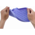 Silicone Bathroom Soap Dishes with Drain Spout-Bathroom and Kitchen Sink Organizer,Sponge Holder,Dish Soap Tray,Perfect for Dispenser,Scrubber,Bottle,Cup on Sink or Counter-Grey