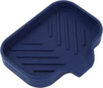 Silicone Bathroom Soap Dishes with Drain Spout-Bathroom and Kitchen Sink Organizer,Sponge Holder,Dish Soap Tray,Perfect for Dispenser,Scrubber,Bottle,Cup on Sink or Counter-Grey