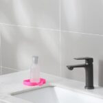Silicone Bathroom Soap Dishes with Drain Spout-Bathroom and Kitchen Sink Organizer,Sponge Holder,Dish Soap Tray,Perfect for Dispenser,Scrubber,Bottle,Cup on Sink or Counter-Grey
